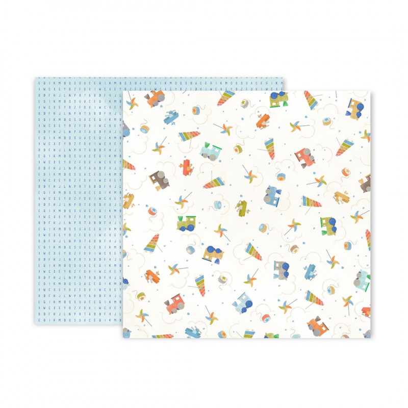 PATTERNED PAPER - PP - LITTLE ADVENTURER - 12 X 12 - PAPER 9