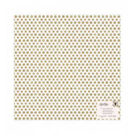 SPECIALTY PAPER - CP - MH - HERITAGE - 12 X 12 - GRATITUDE - GOLD GLITTER