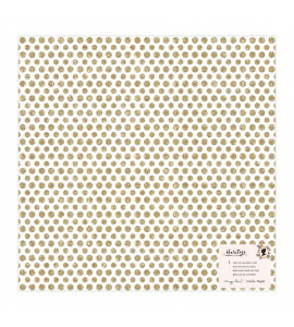 SPECIALTY PAPER - CP - MH - HERITAGE - 12 X 12 - GRATITUDE - GOLD GLITTER — фото 2