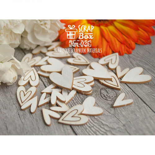 Чипборд набор сердечек Hm-025 — SweetScrap