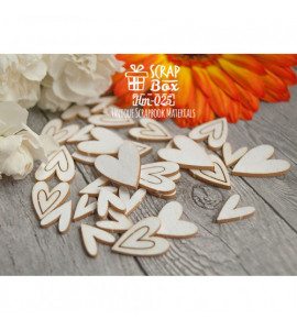 Чипборд набор сердечек Hm-025 — SweetScrap